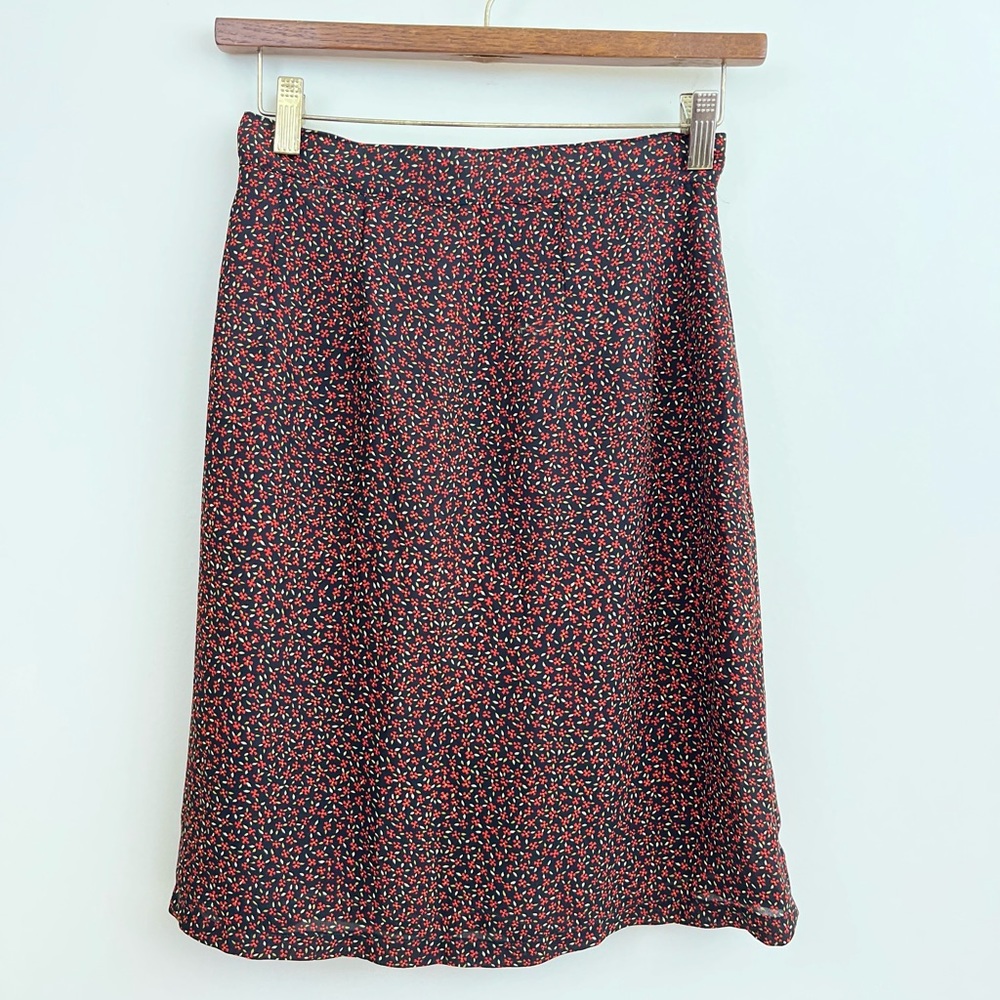 Vintage Floral Midi Skirt